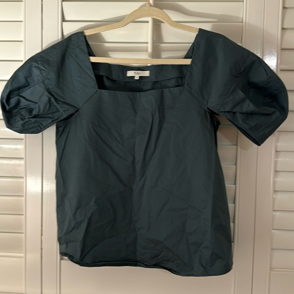 Tibi cotton sateen lightweight top